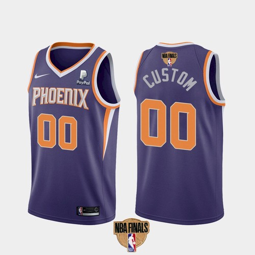 Men's Phoenix Suns ACTIVE PLAYER Custom 2021 Purple NBA Finals Icon Edition Stitched Jersey